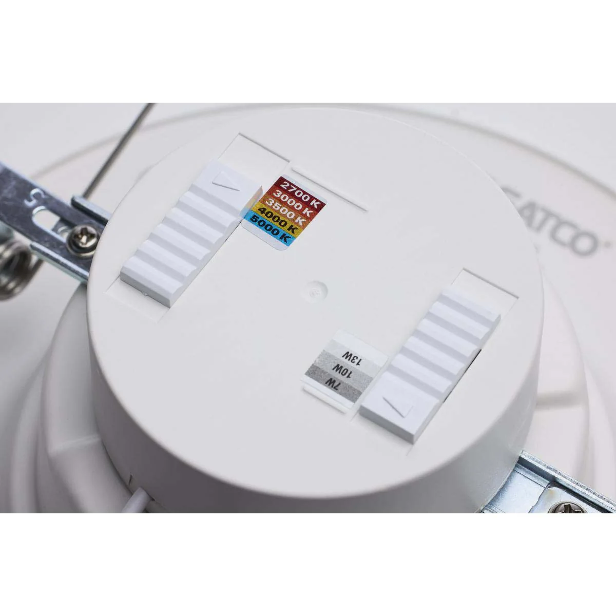 5-6-in LED Retrofit Downlight Wattage Lumens & CCT Selectable Round White Finish - Image 5