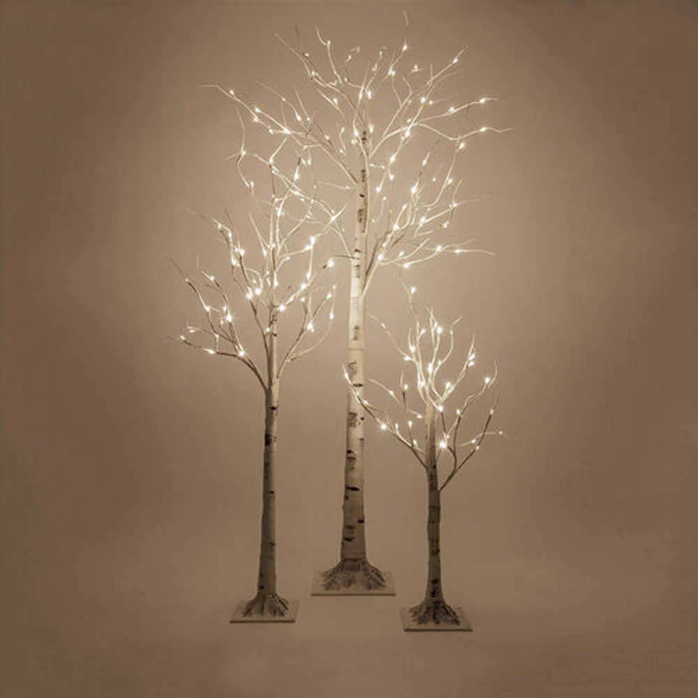 5-ft. Warm White LED Birch Tree - Image 3