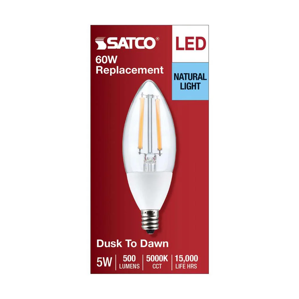 5W B11 Dusk to Dawn LED 5000K Candelabra Base With Photocell - Image 5
