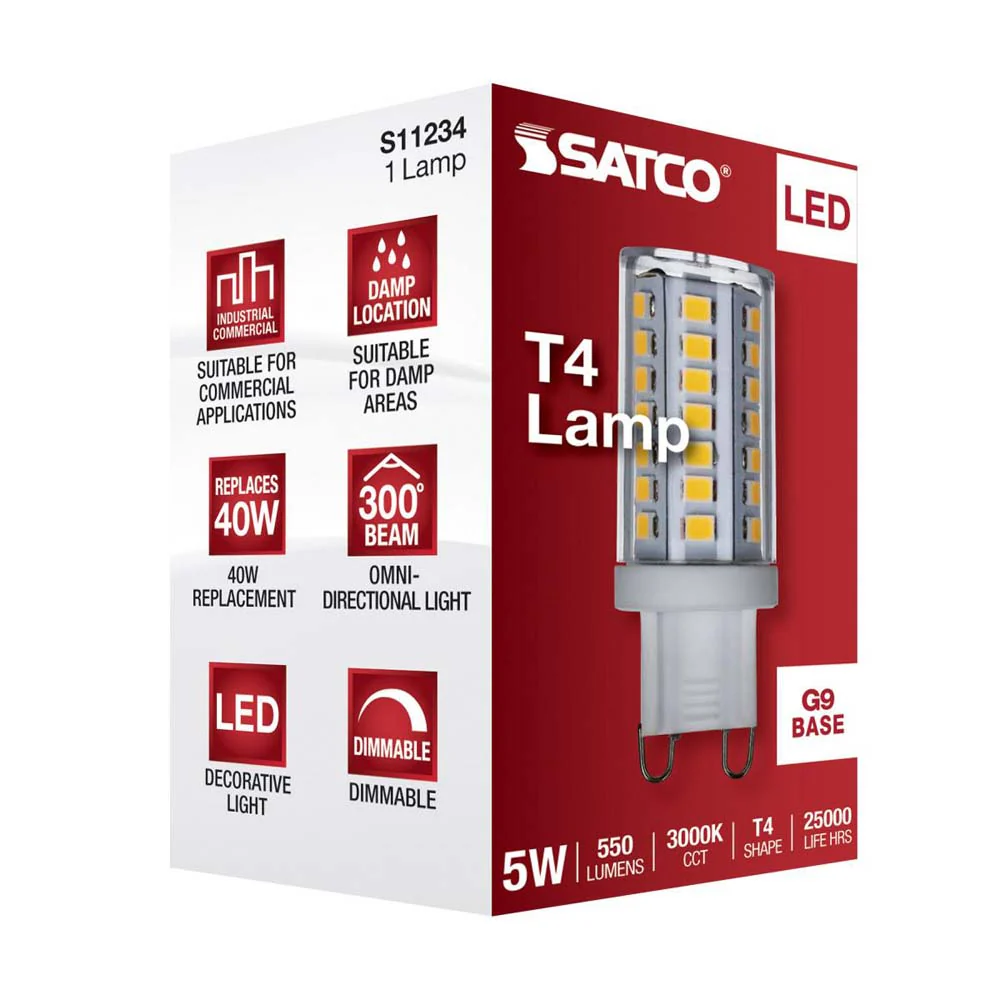5W JCD LED Clear 3000K G9 G9 Double Loop Base 120v - Image 6