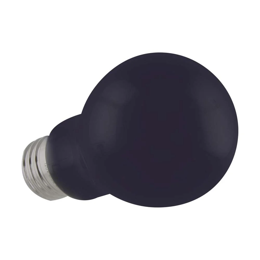 6.5W LED A19 Black Light Bulb E26 Medium Base 110L-120L 120v - 60W equiv - Image 2