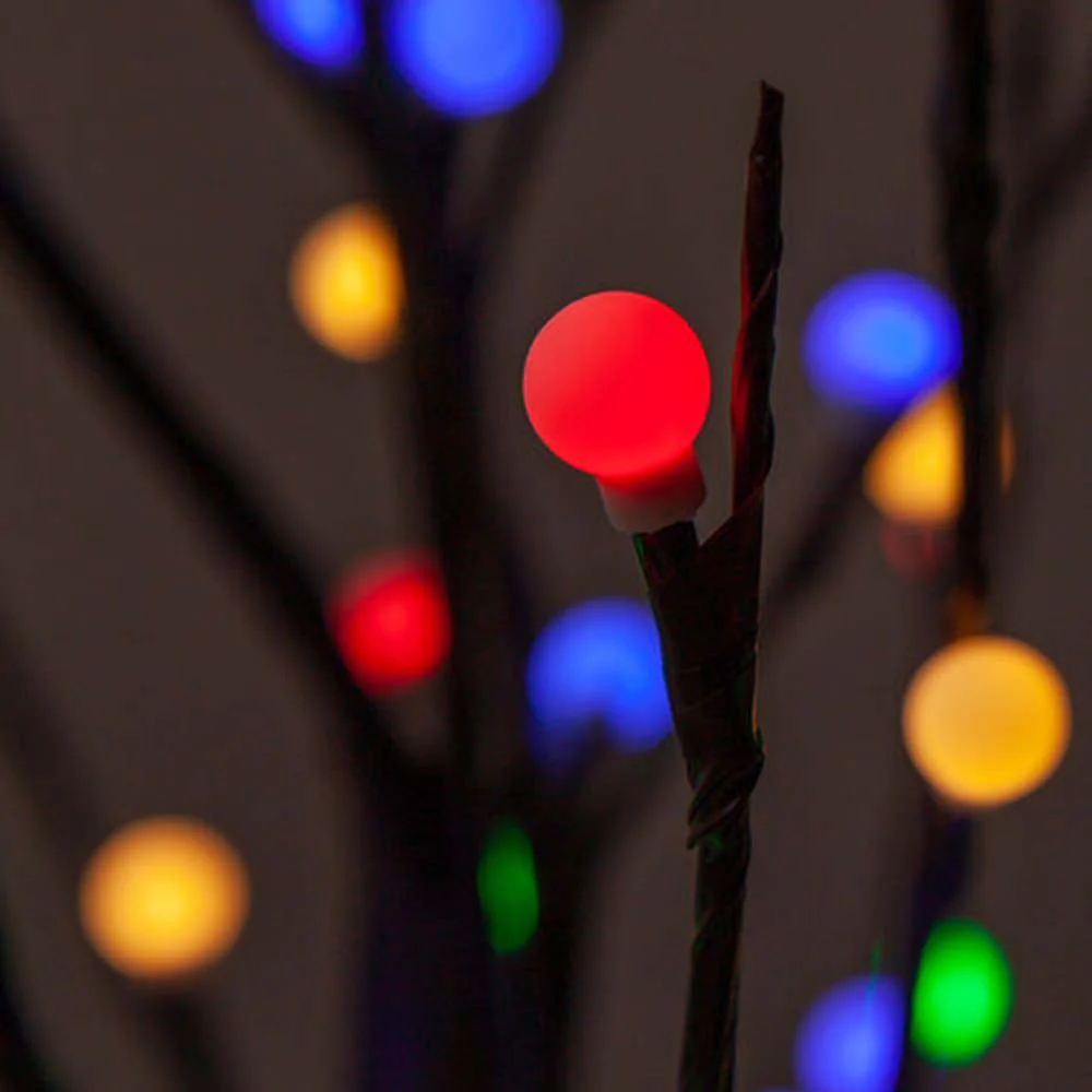 6-ft. Brown Lighted Ornamental Tree, Multicolor LED - Image 3