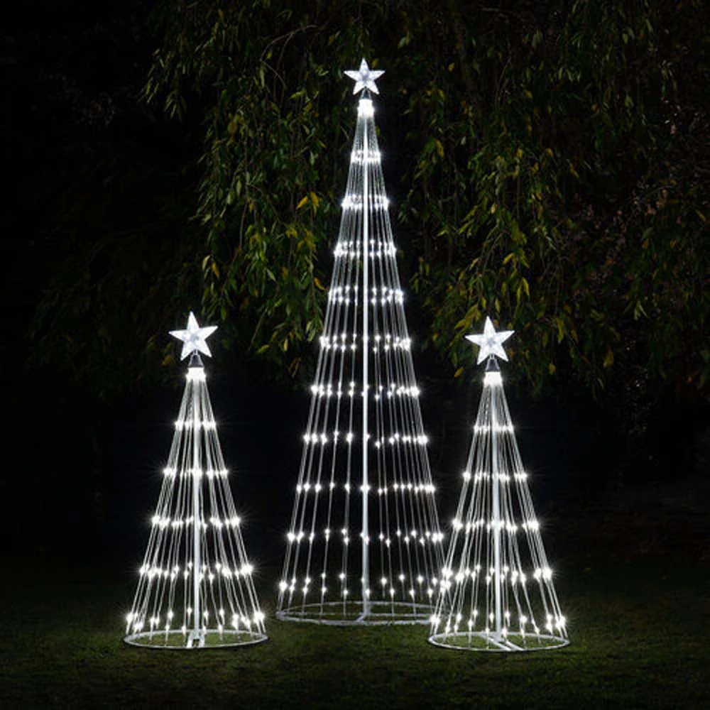 6-ft. Cool White LED Animated Outdoor Lightshow Christmas Tree - Image 4