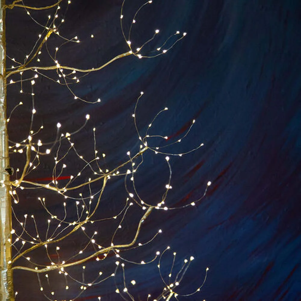 6-ft. Gold Fairy Light Tree, Warm White LED - Image 8