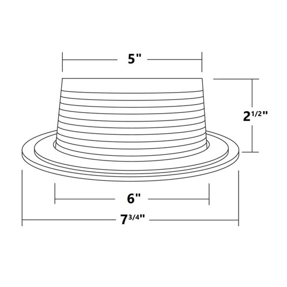 6 in. Black Recessed Baffle Trim with 1 in. White Trim Ring - Image 2