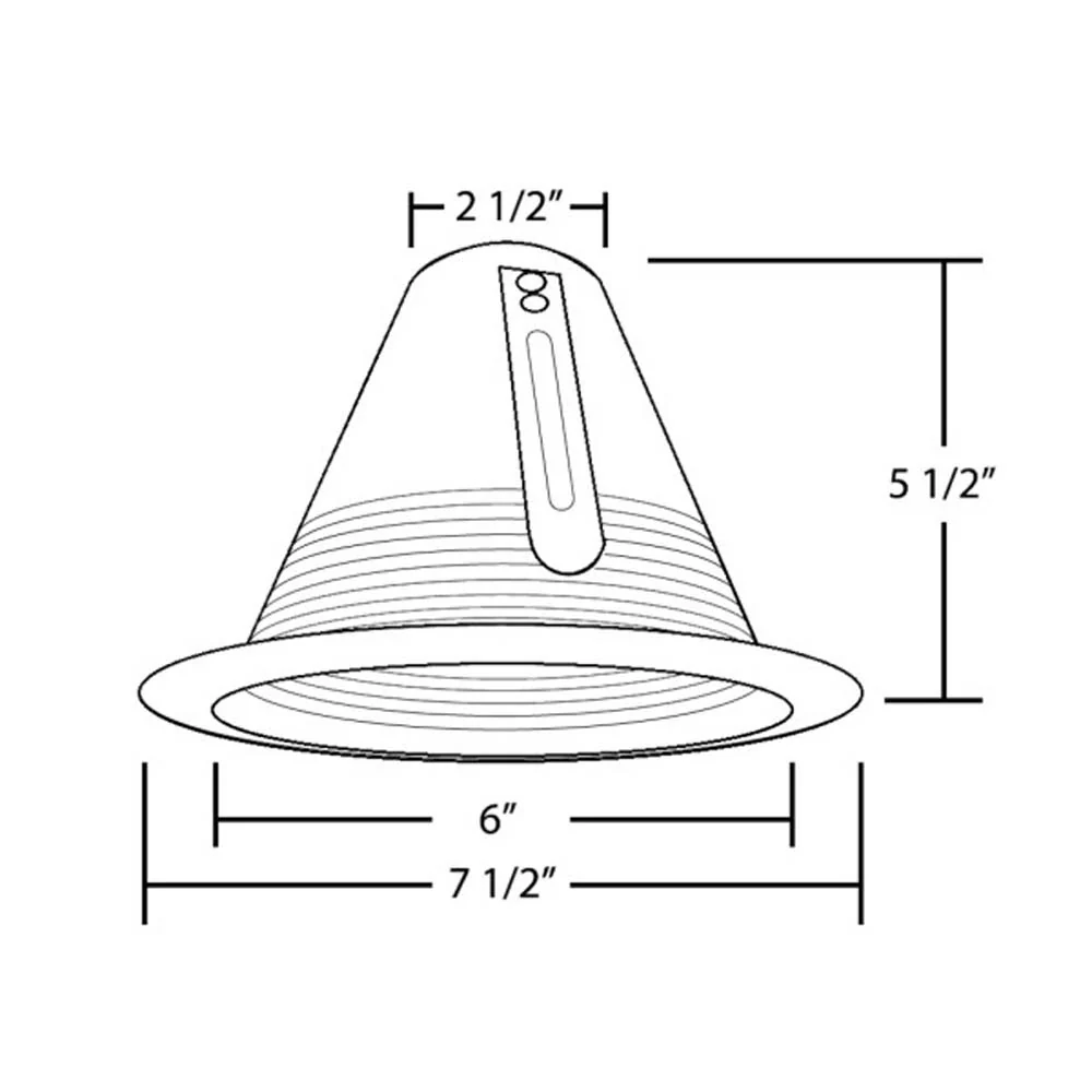 6 in. Bronze Airtight Cone Baffle Trim, Fits 6 inch Housings - Image 2