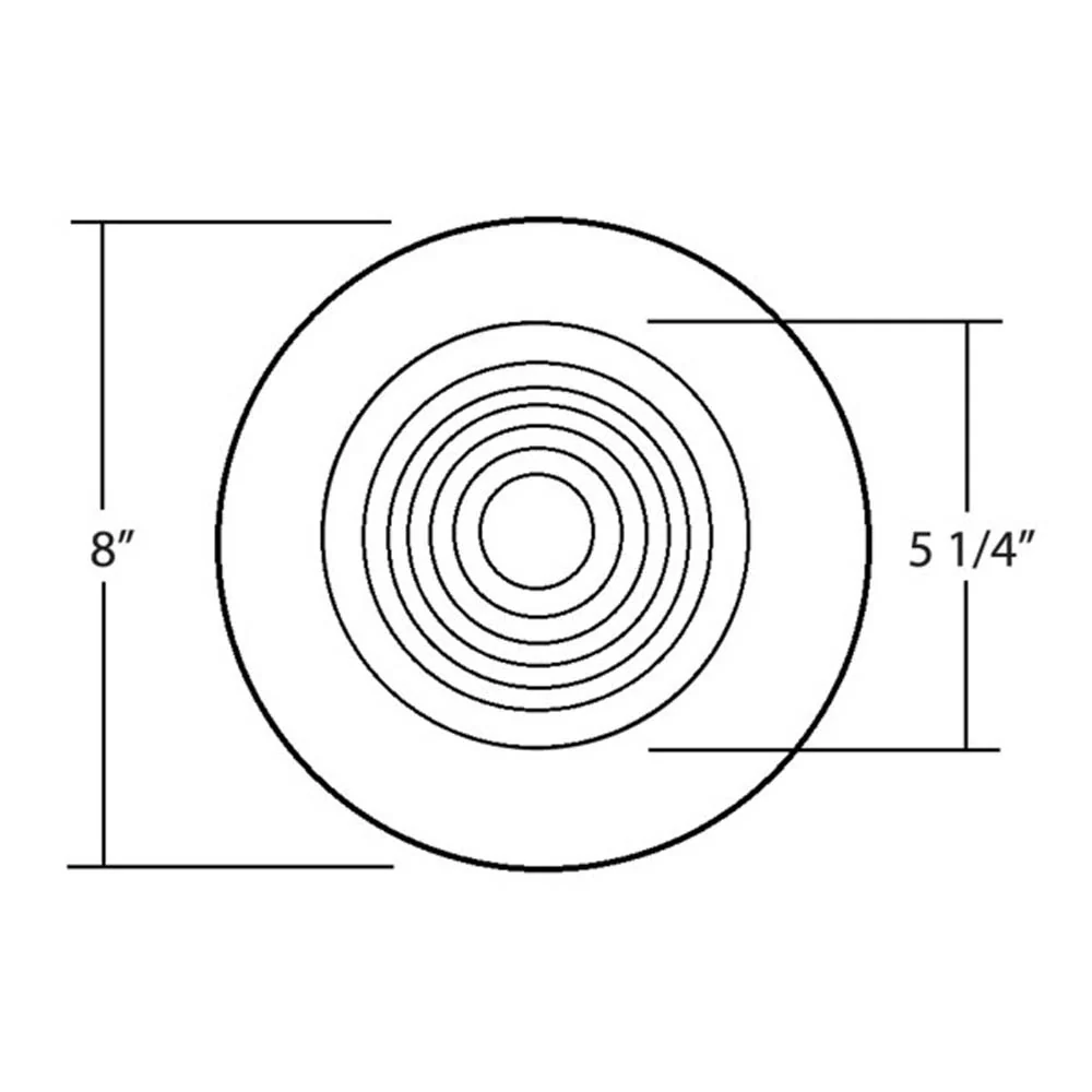 6 in. Bronze Recessed Shower Trim with Glass Fresnel Lens - Image 2