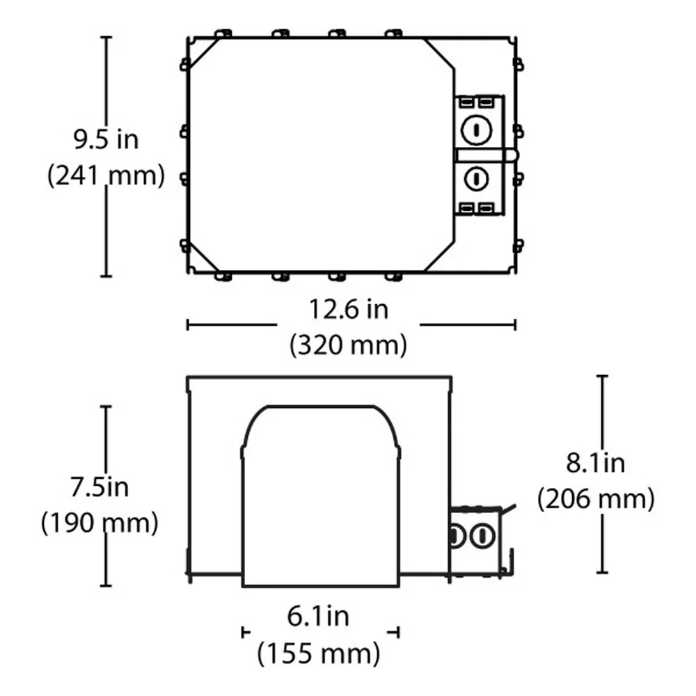 6 in. Fire Rated New Construction Recessed Housing with Edison Base - Image 2