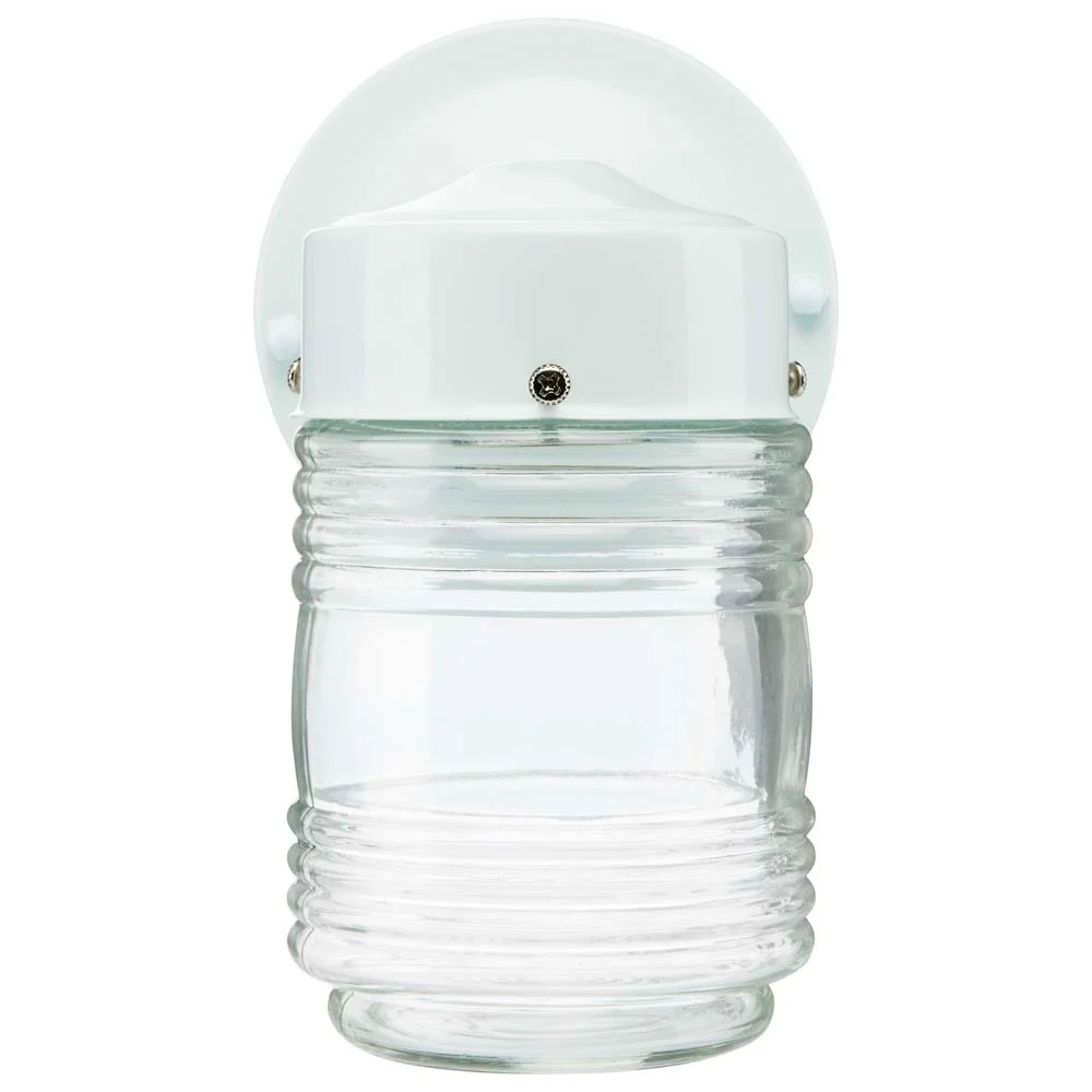 6-in Porch Wall White Mason Jar with Clear Glass - Image 2