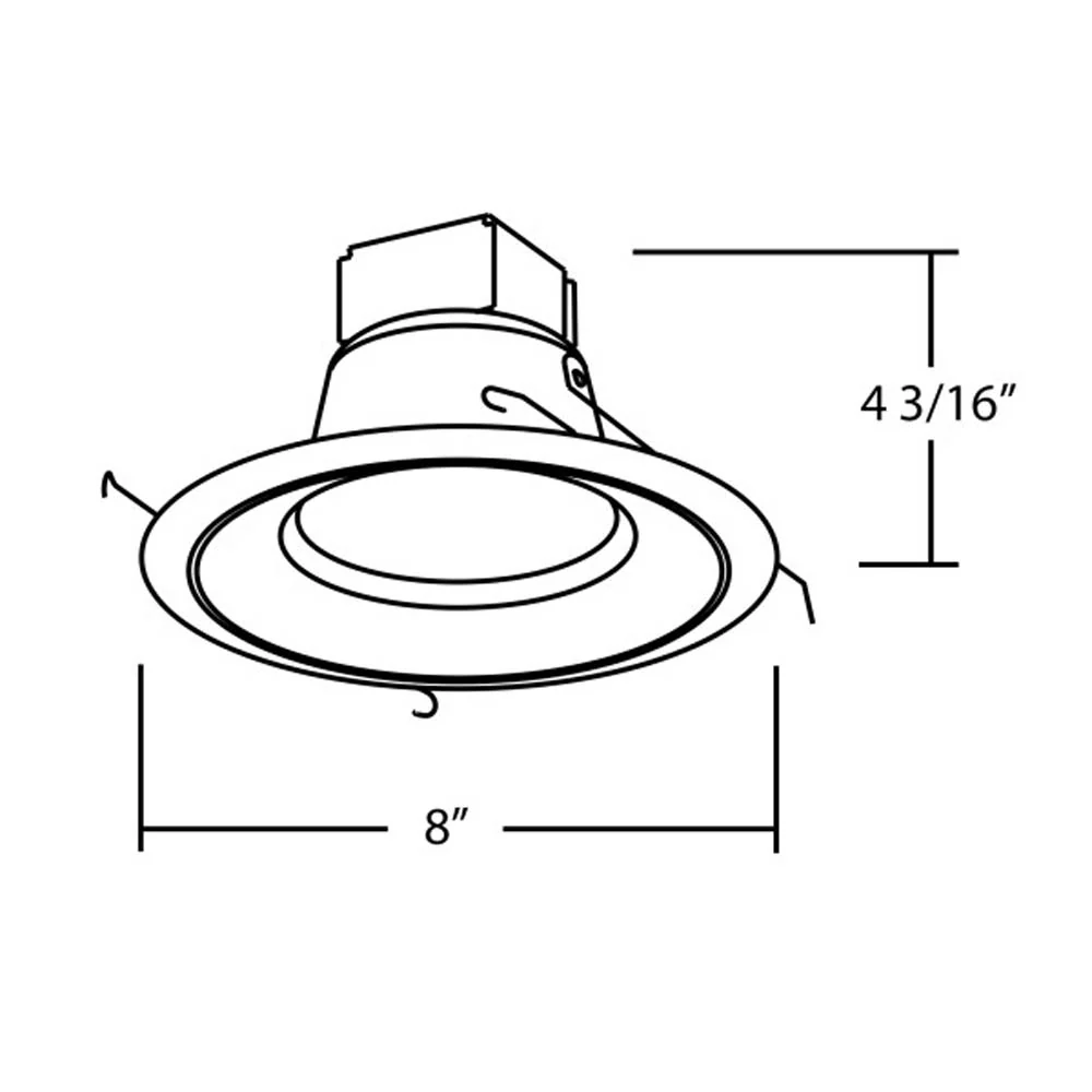 Nicor 6 in. White Recessed Open Splay Trim - Image 2