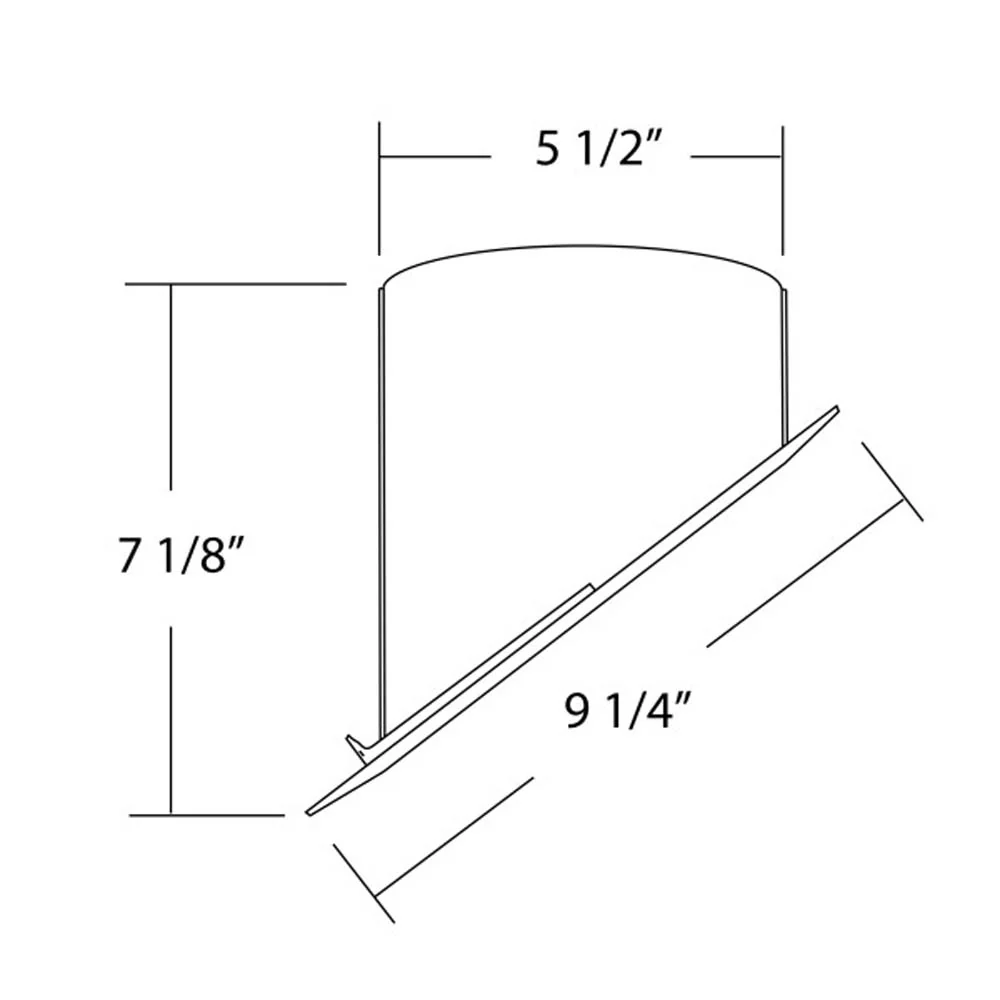 6 in. White Recessed Super Slope Trim with Baffle - Image 2