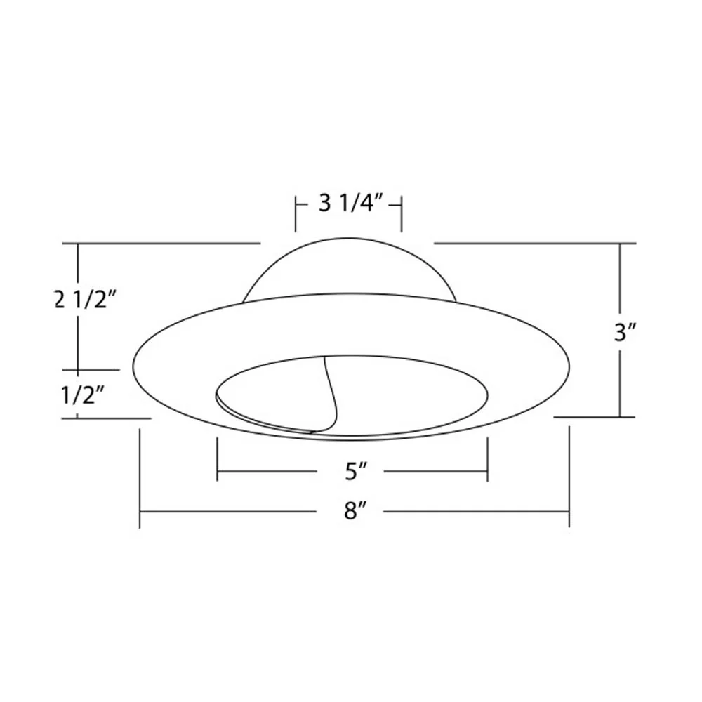 6 in. White Recessed Wall Wash Trim - Image 2