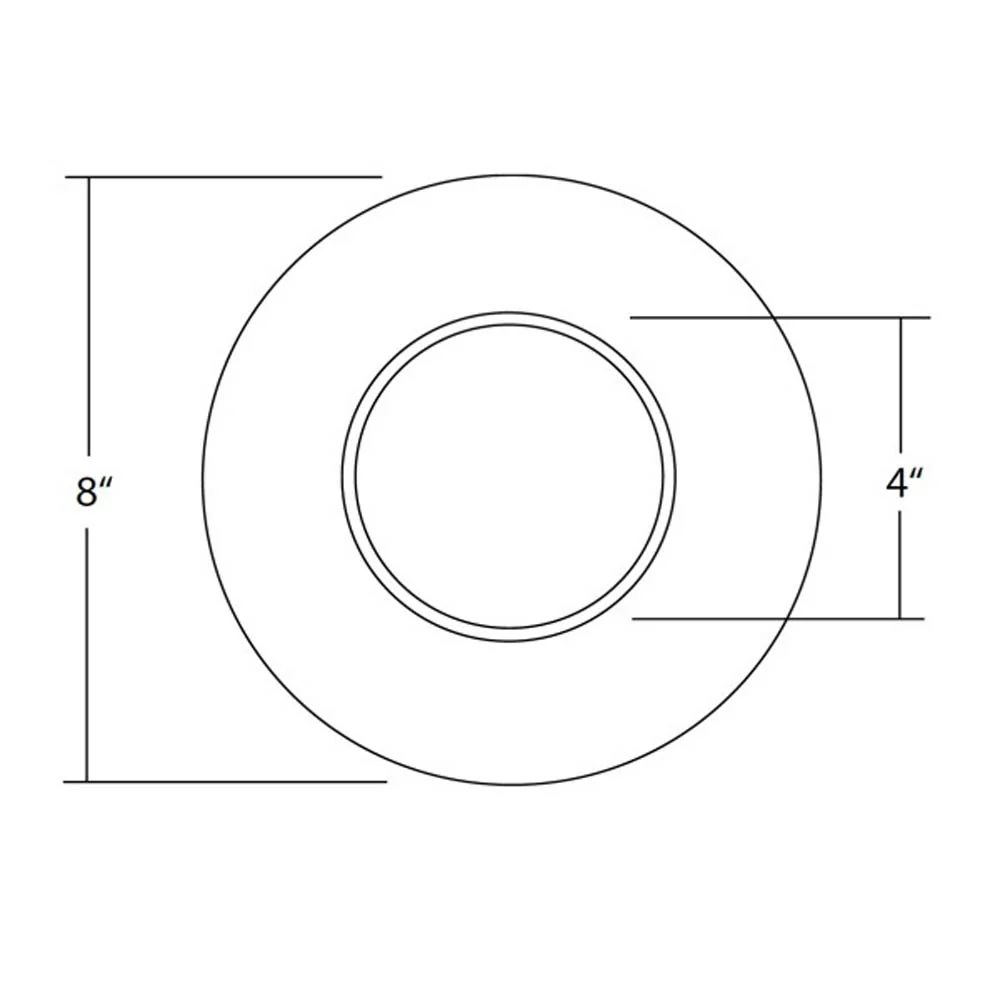 6 in. White Smooth Open Trim Designed for 6 inch Housings - Image 2