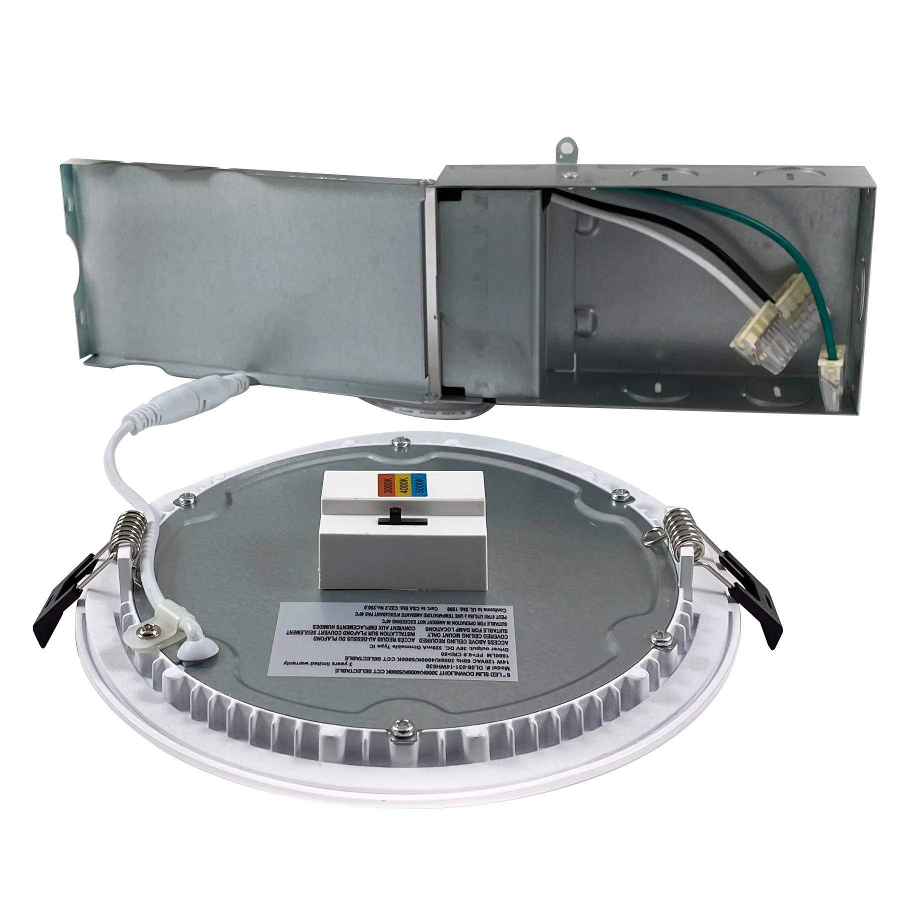 6in LED Low Profile Downlight 3K/4K/5K Selectable CCT Dimmable - 100W Replacement - Image 4