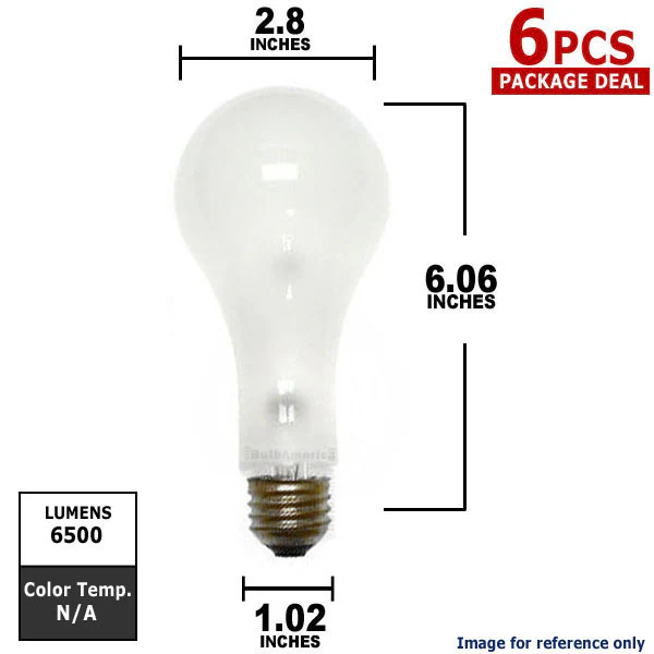 6Pk - ECA 250W 120V Super Photoflood Replacement lamp - Image 2
