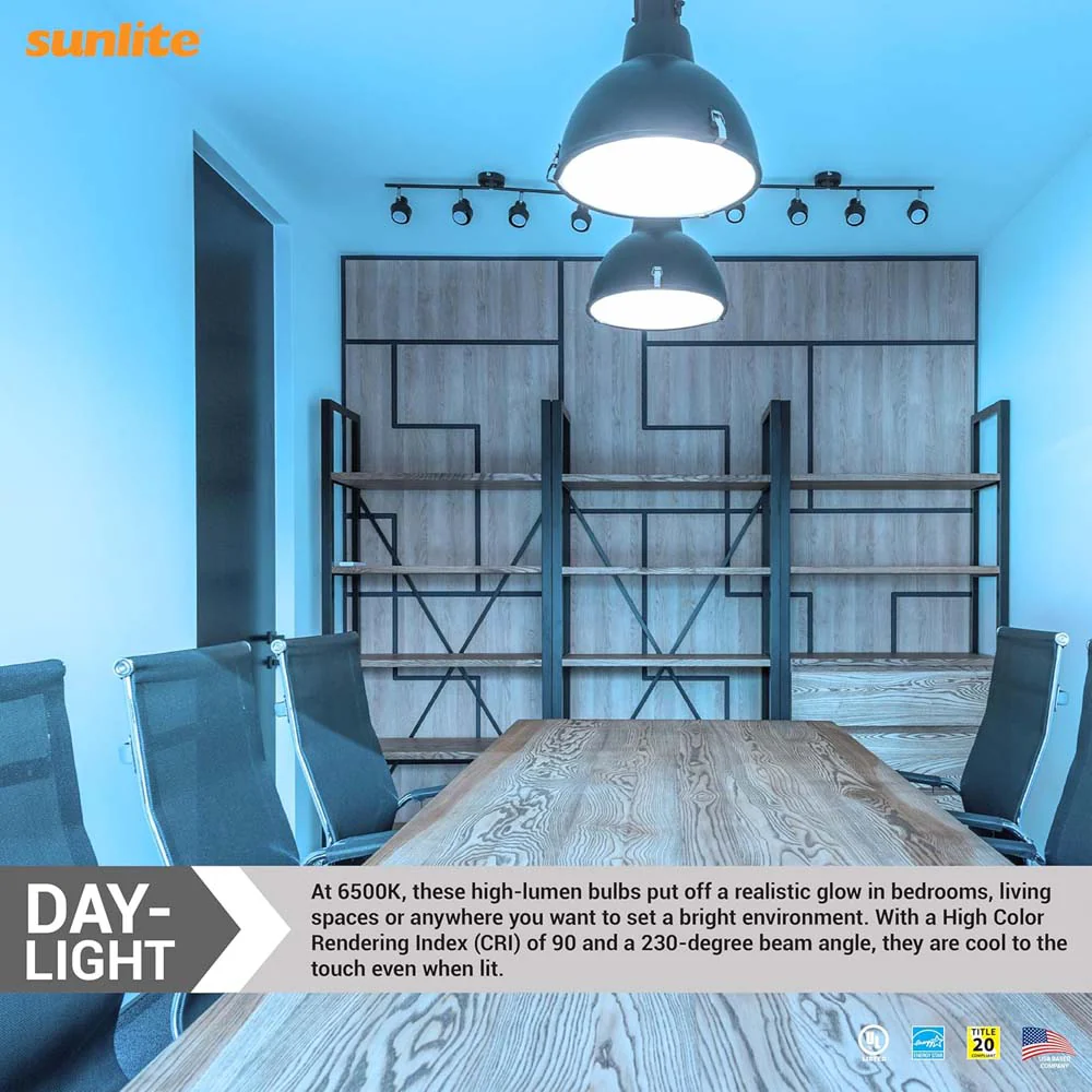 6Pk - Sunlite 11w LED A19 1100Lm 120V E26 Base 6500K Daylight Bulb - 75w equiv - Image 4