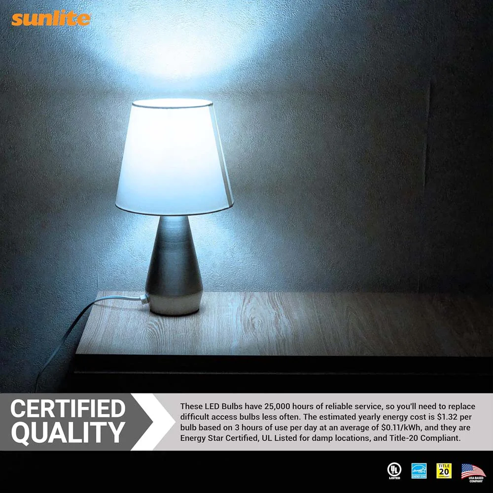 6Pk - Sunlite 11w LED A19 1100Lm 120V E26 Base 6500K Daylight Bulb - 75w equiv - Image 6