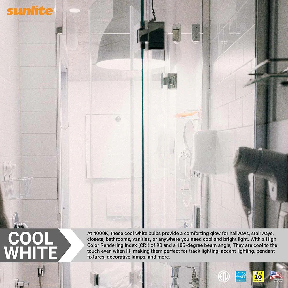 Sunlite 13w LED BR40 Reflector E26 Base Dimmable 5000K Bulb - 85w Equiv - Image 6