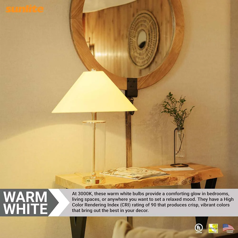 Sunlite 14w LED A19 120v Dimmable GU24 Base 3000K Bulb - 100w Equiv - Image 6