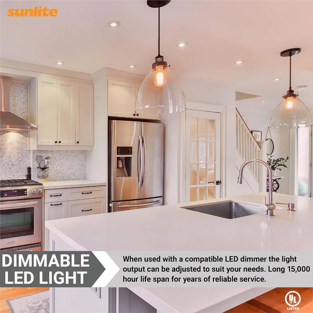6Pk - Sunlite 2w LED Amber S14 String E26 Bae Dimmable 2200K Clear Bulb - Image 4