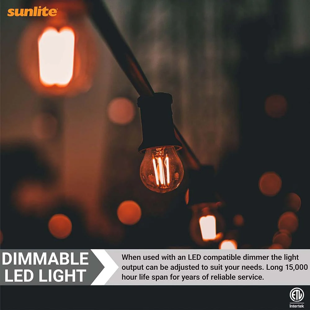 6Pk - Sunlite 3W LED G16 Bulb 2700K 250Lm E26 Base Clear Finish - Image 5