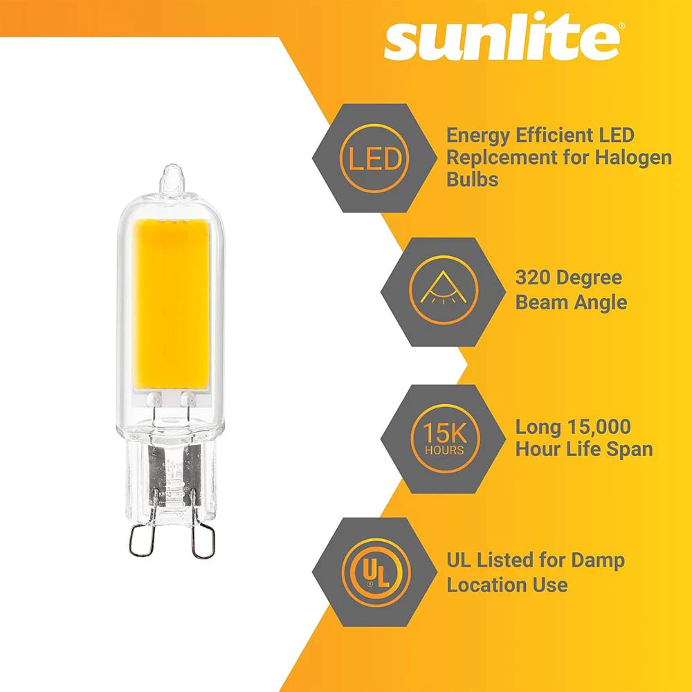 6Pk - Sunlite 4w LED G9 Bi Pin Base 3000K Natural White Bulb - 60W Equiv - Image 3