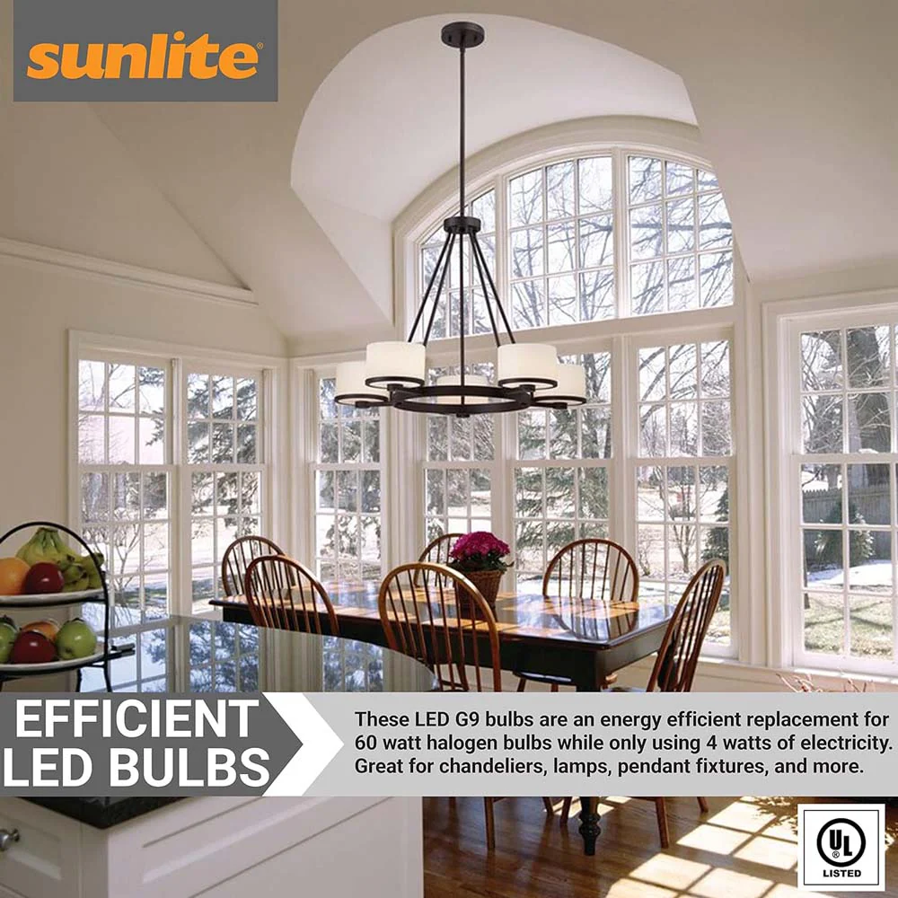 6Pk - Sunlite 4w LED G9 Bi Pin Base 3000K Natural White Bulb - 60W Equiv - Image 4