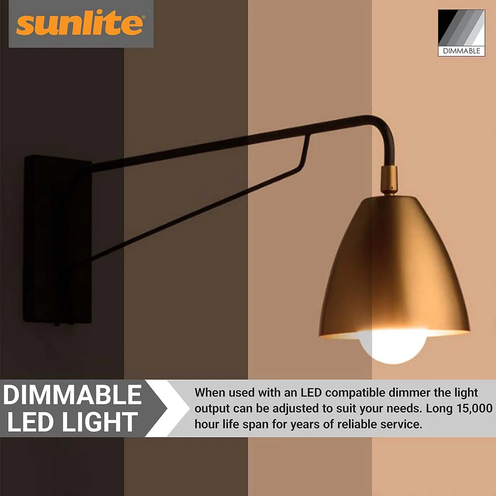 6Pk - Sunlite 6w LED A15 Frosted E17 Base Dimmable 3000K Bulb - 40W Equiv - Image 4