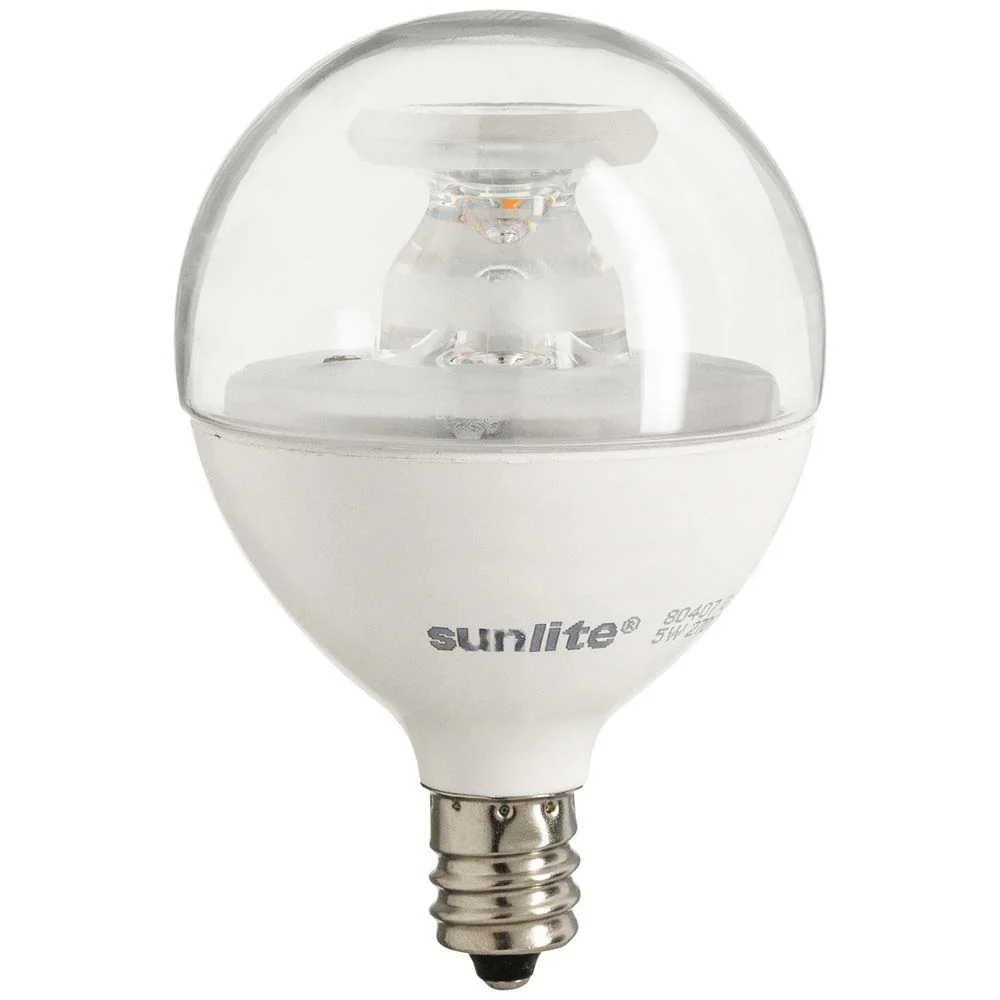 6Pk - Sunlite 7w LED G16.5 Frosted Globe E12 Base 4000K Bulb - 60W Equiv - Image 2