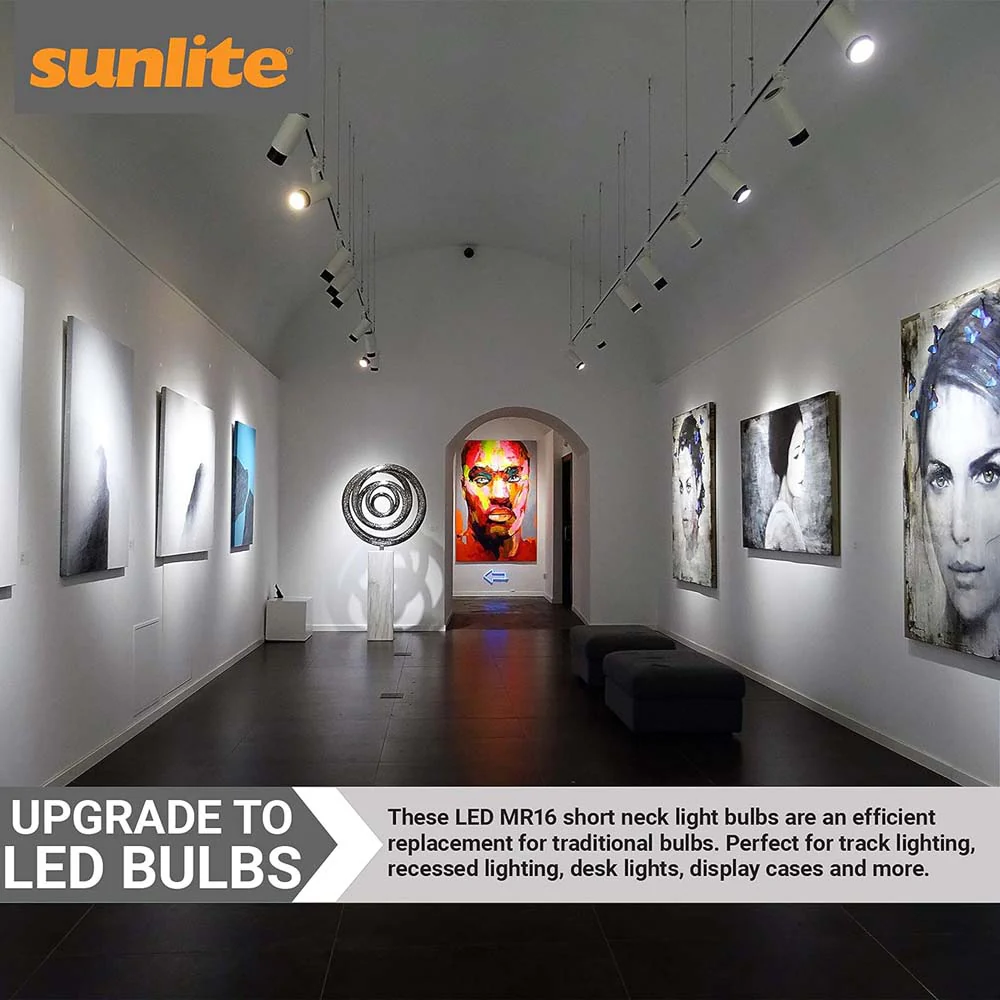 6Pk - Sunlite 7w LED PAR16 Short Neck E26 Base 5000K Bulb - 50W Equiv - Image 4