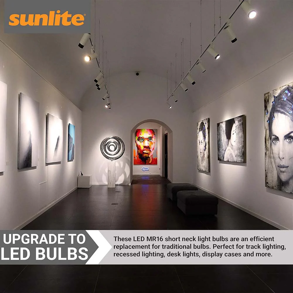 6Pk - Sunlite 7w LED PAR16 Short Neck SpotE26 Base 4000K Bulb - 60W Equiv - Image 4