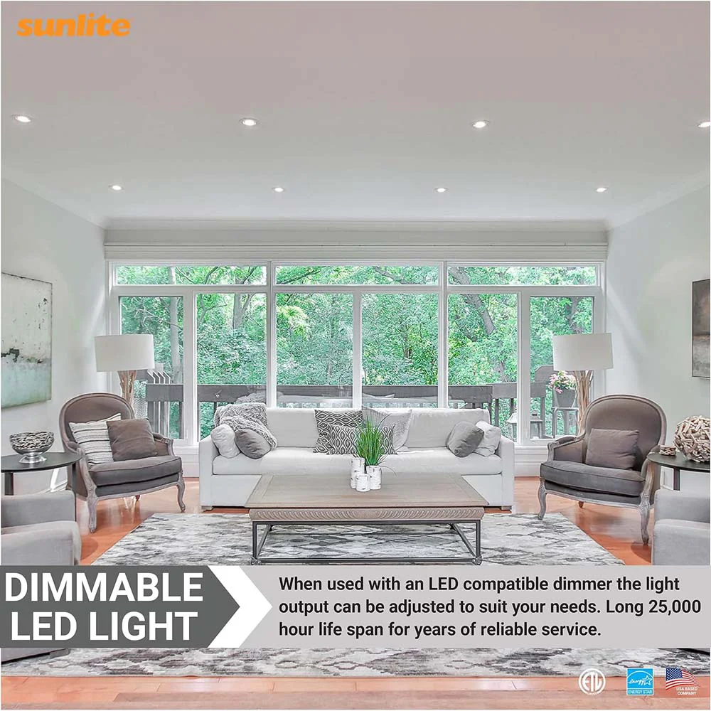 6Pk - Sunlite 9w LED Par30 Short Neck E26 Base Dimmable 5000k Bulb - 75W Equiv - Image 4