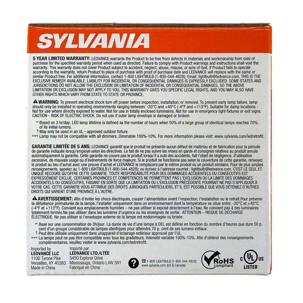 6Pk - Sylvania TruWave 8W A19 LED Soft White 2700K Dimmable Bulb - 60w Equiv. - Image 3