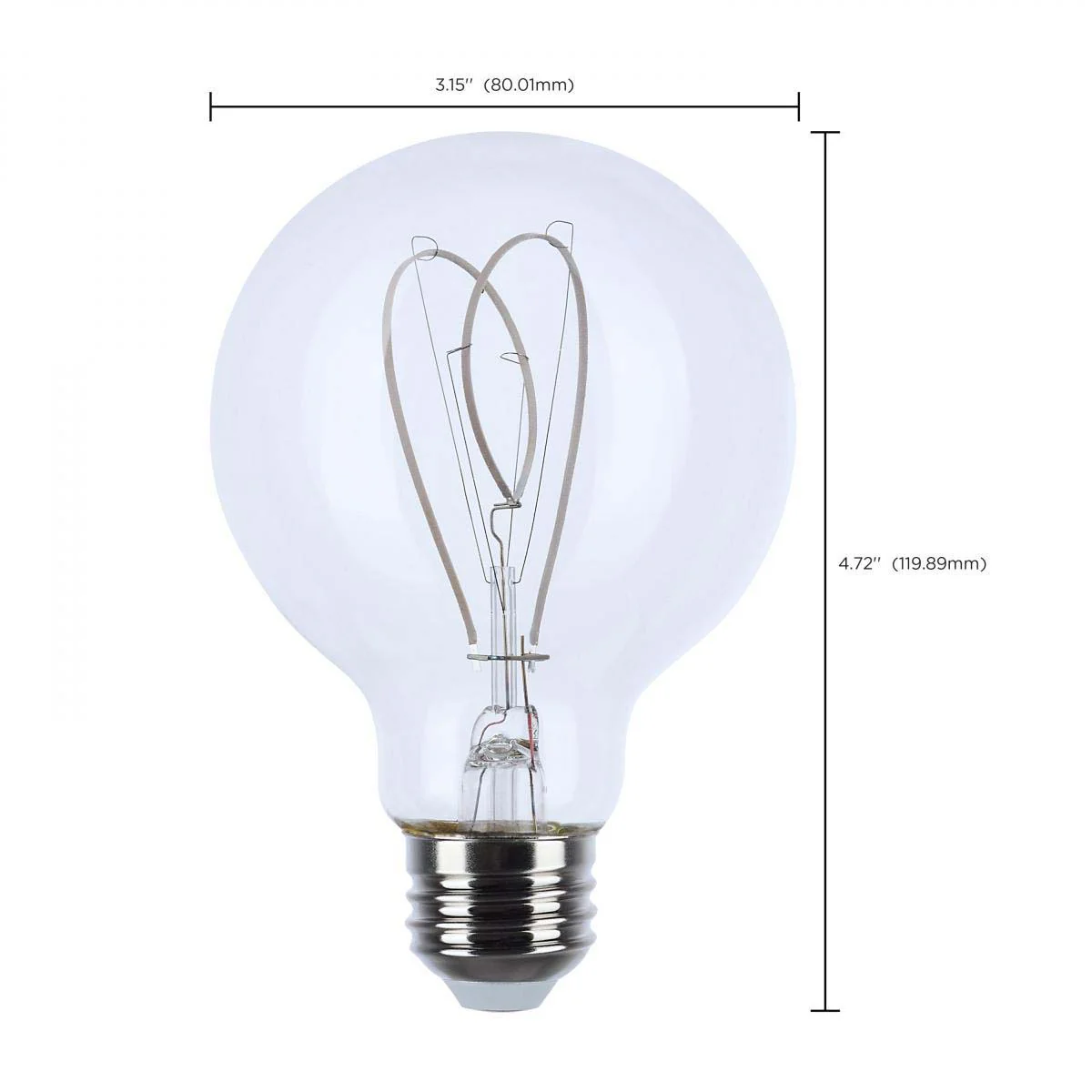 6w G25 LED Reminiscent Flex Gray Filament E26 Base 2700K CCT Clear 120v - Image 8