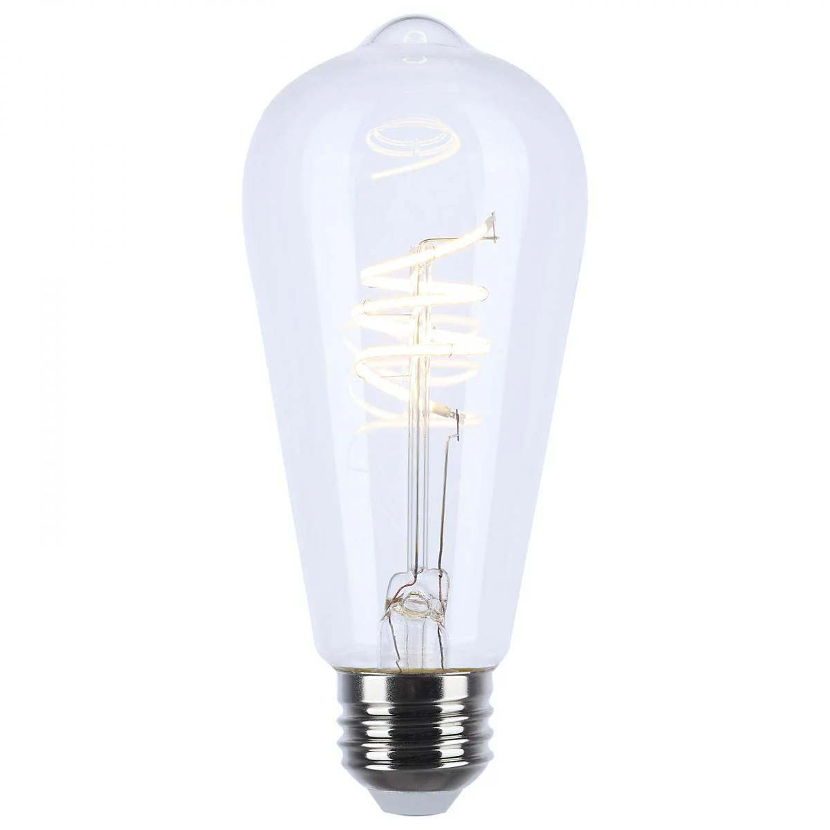 6w ST19 LED Reminiscent Flex Gray Coil Filament E26 Base 2700K CCT Clear 120v - Image 2