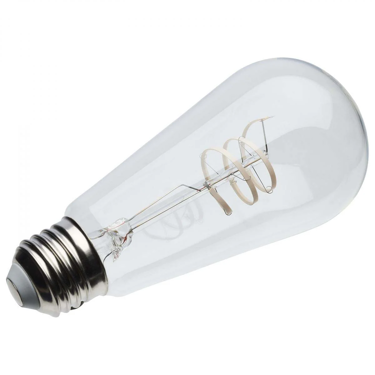 6w ST19 LED Reminiscent Flex Gray Coil Filament E26 Base 2700K CCT Clear 120v - Image 3