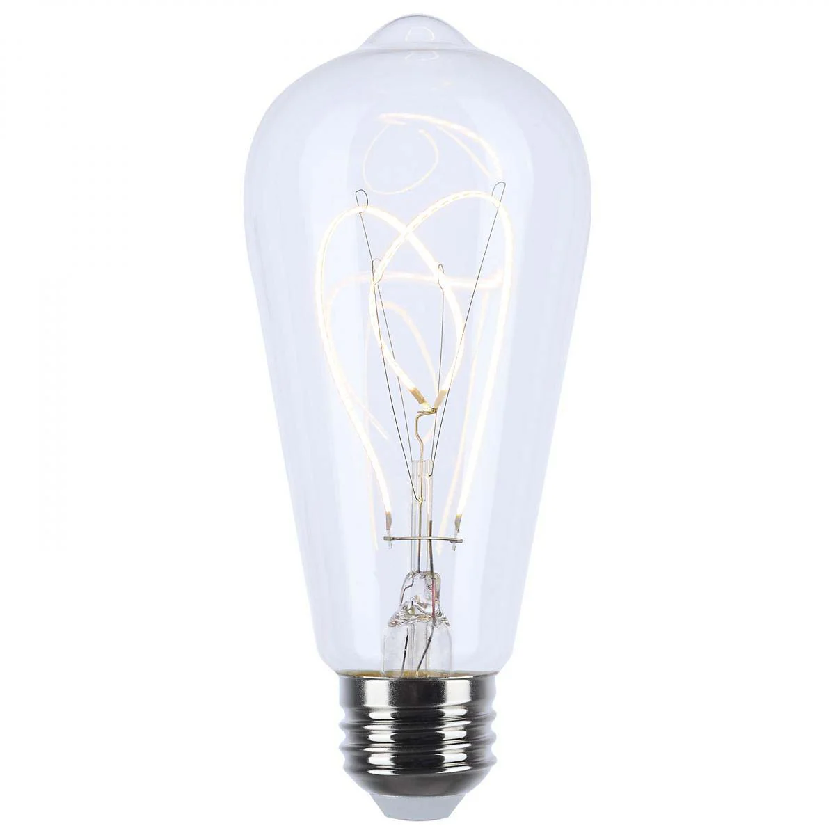 6w ST19 LED Reminiscent Flex Gray Filament E26 Base 2700K CCT Clear 120v - Image 2
