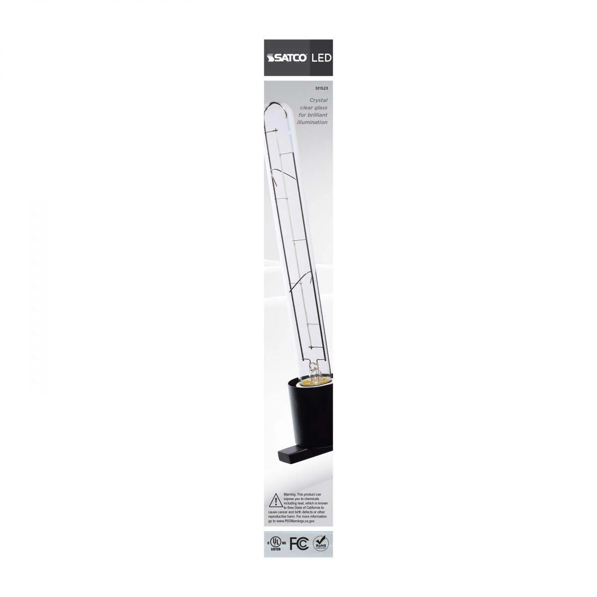 6w T9 LED Reminiscent Flex Gray Straight Filament E26 Base 2700K CCT Clear 120v - Image 5