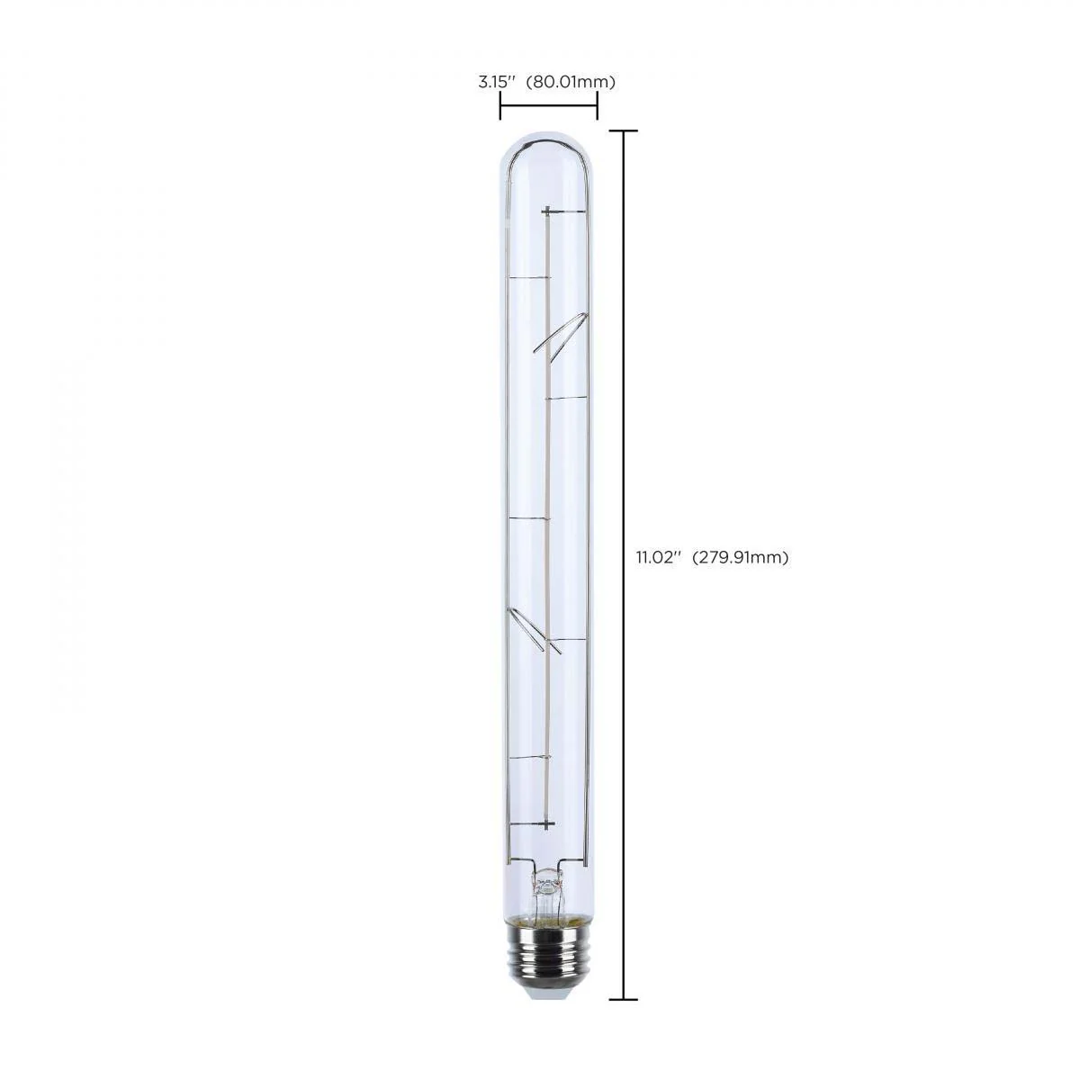 6w T9 LED Reminiscent Flex Gray Straight Filament E26 Base 2700K CCT Clear 120v - Image 8