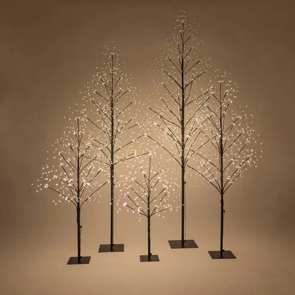 7-ft. Black Fairy Light Tree, Warm White LED - Image 5