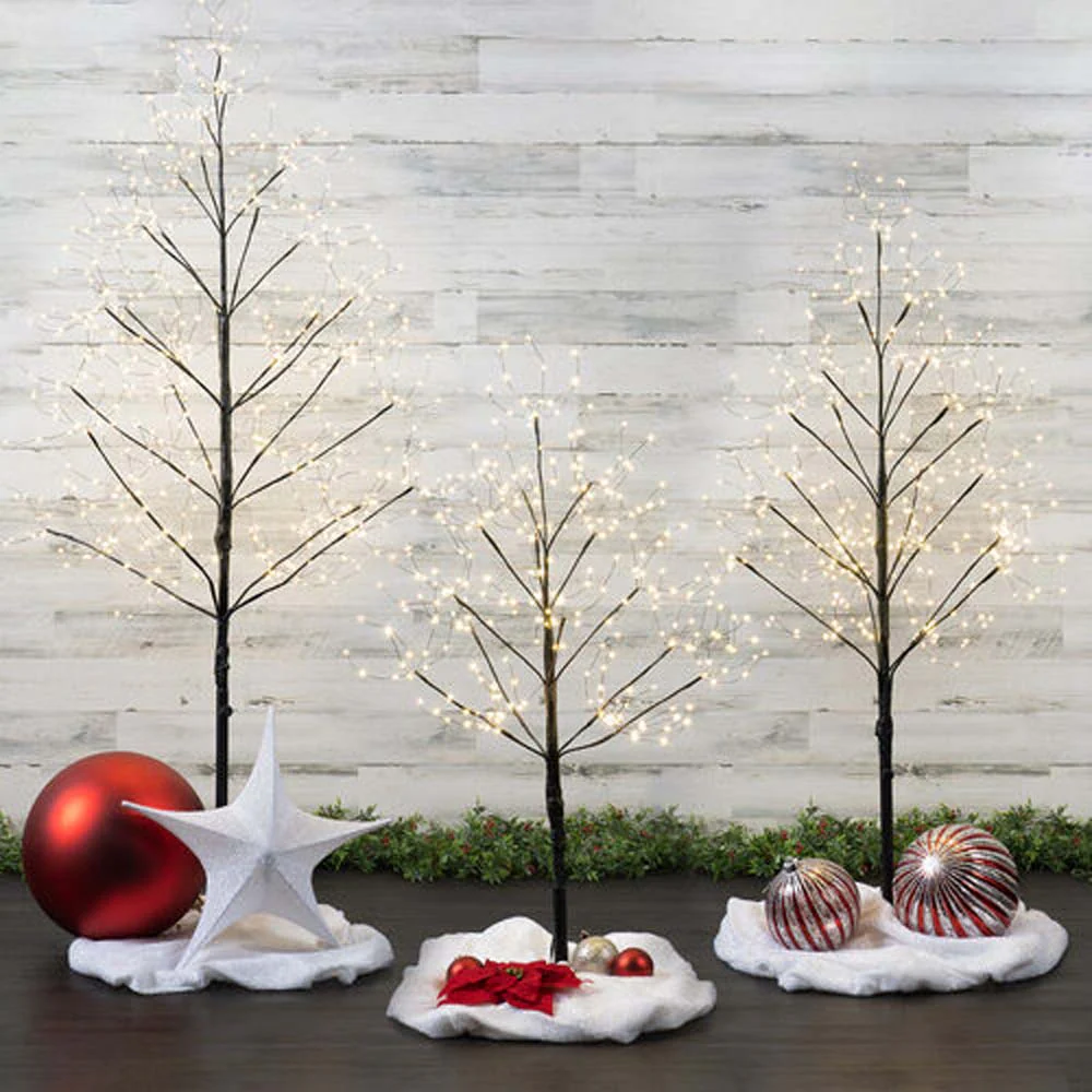 7-ft. Black Fairy Light Tree, Warm White LED - Image 7