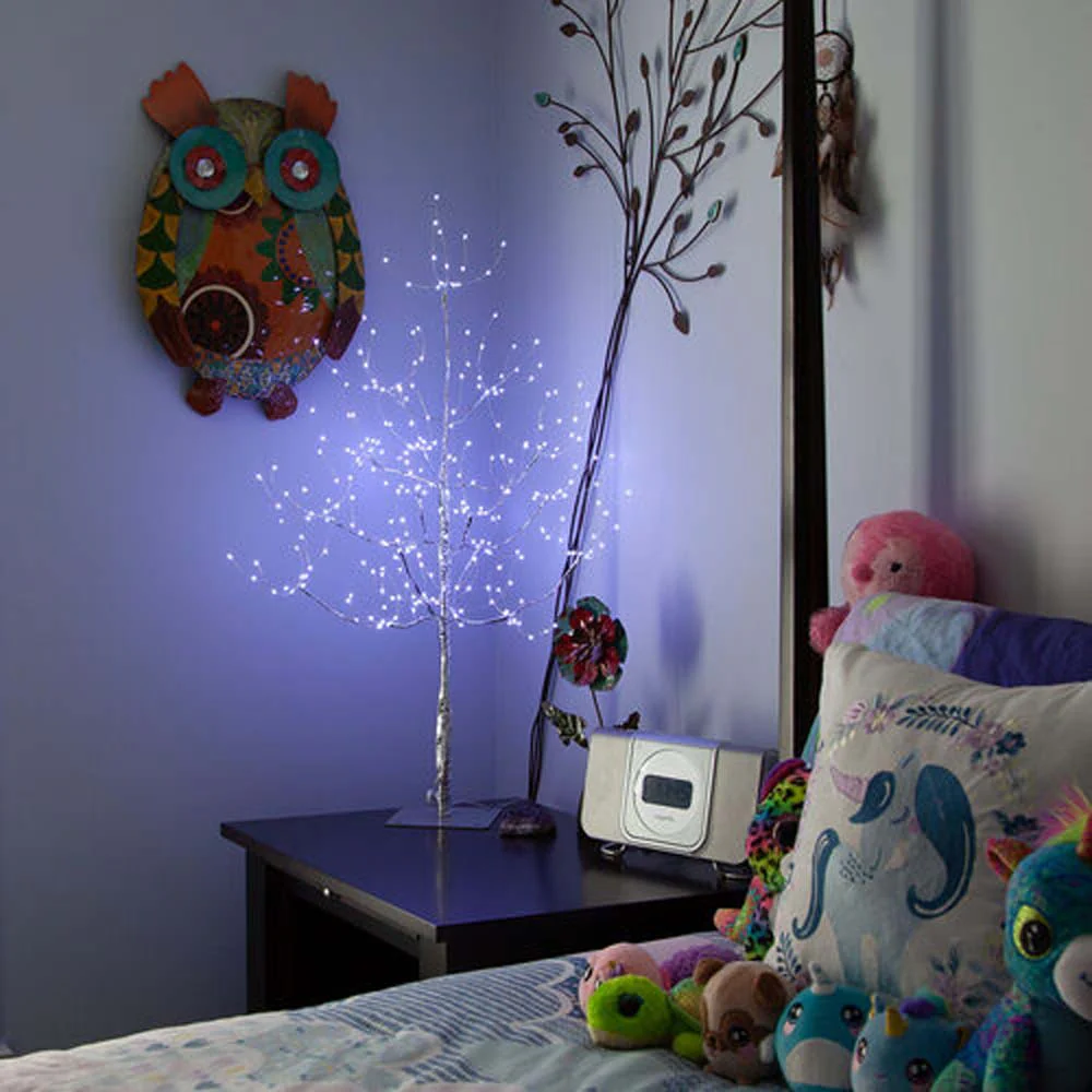 7-ft. Silver Fairy Light Tree, Cool White LED - Image 7