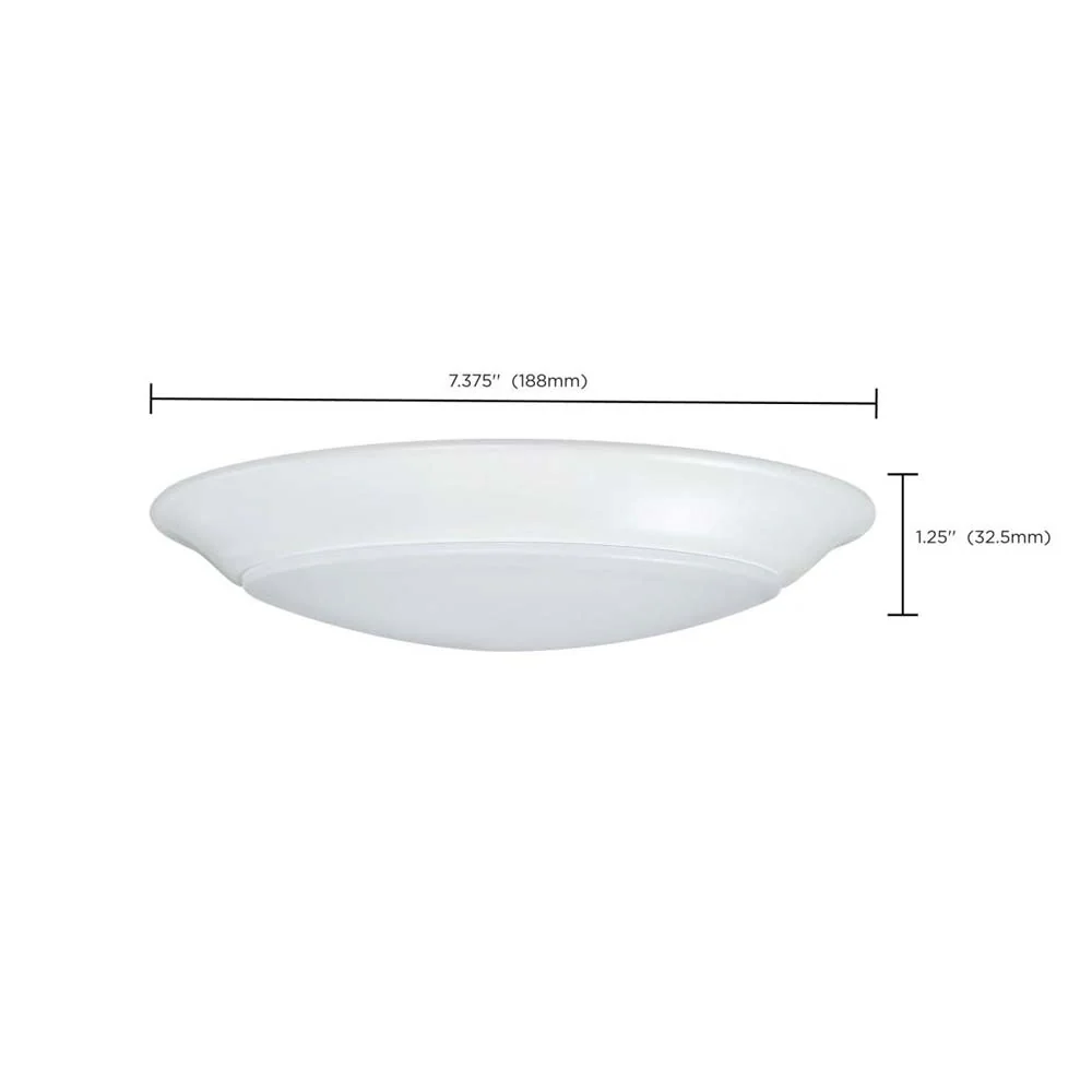 7-in LED Disk-Light 5000K 6 Unit Contractor Pack White Finish - Image 3
