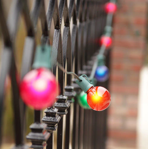 25 Bulbs 7W 120V G50 Multicolor Satin E12 Candelabra Base Globe Lights - Image 4