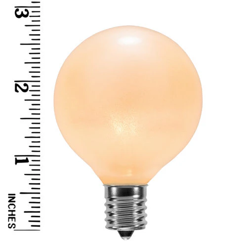 25 bulbs 7W G50 Transparent Pearl White E17 Intermediate Triple Dip Globe Light - Image 2