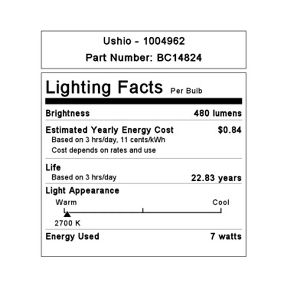 8Pk - Ushio 7w Uphoria PRO Gold LED MR16 FL36 GU5.3 Base SW 2700k Reflector Bulb - Image 3