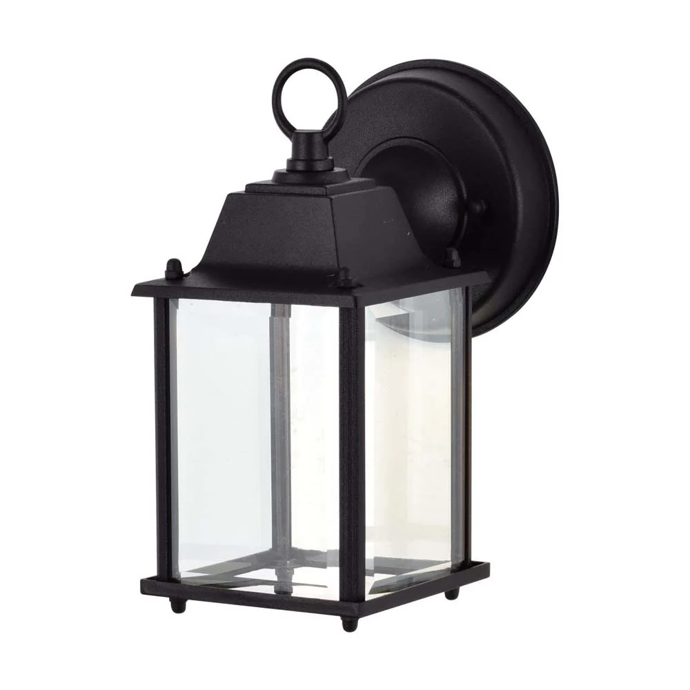 8w 3000K LED Cube Lantern Black Finish Clear Beveled Glass - Image 4
