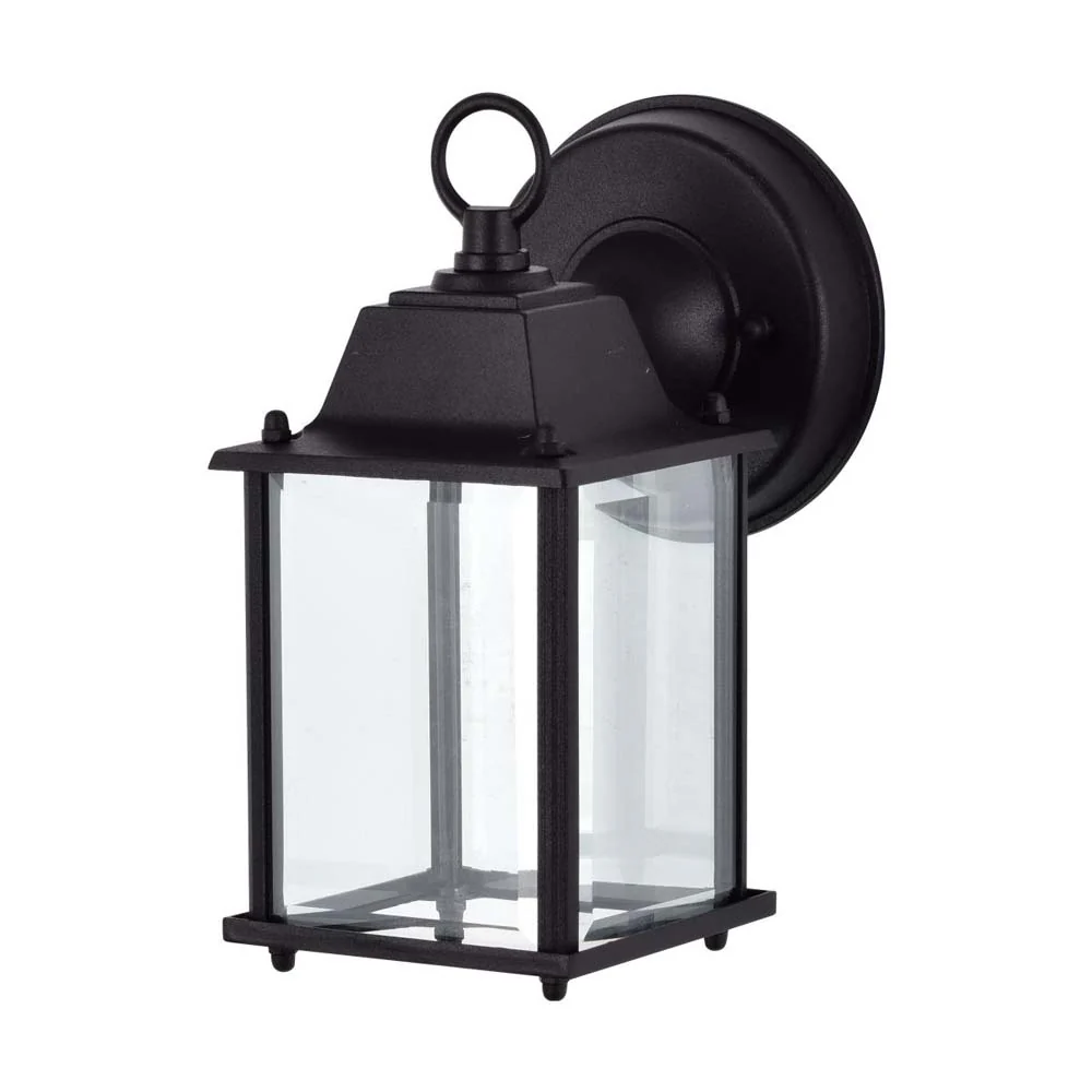 8w 3000K LED Cube Lantern Black Finish Clear Beveled Glass - Image 5