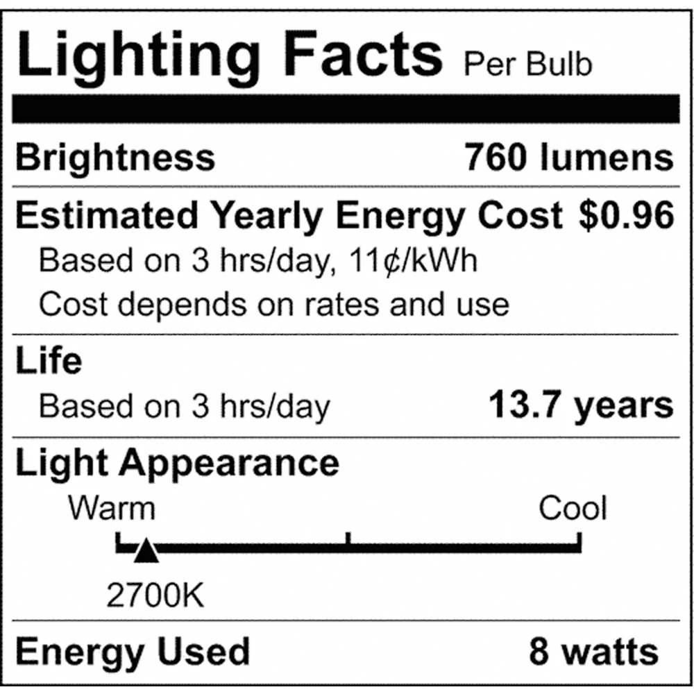 8W C11 LED Frosted Candelabra base 2700K - Image 8