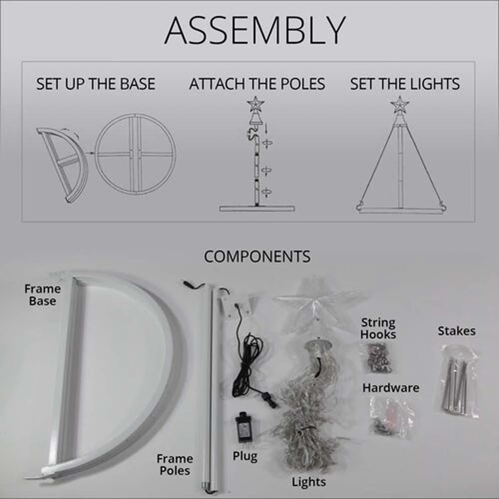 9-ft. Red LED Animated Outdoor Lightshow Christmas Tree - Image 3